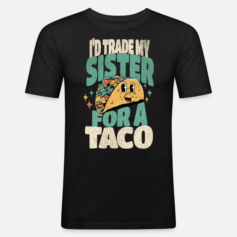 Taco - Männer Slim Fit T-Shirt - Schwarz