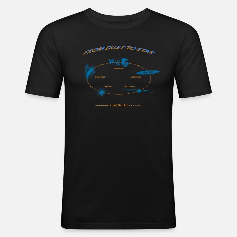 Lebenszyklus eines Sterns - Männer Slim Fit T-Shirt - Schwarz