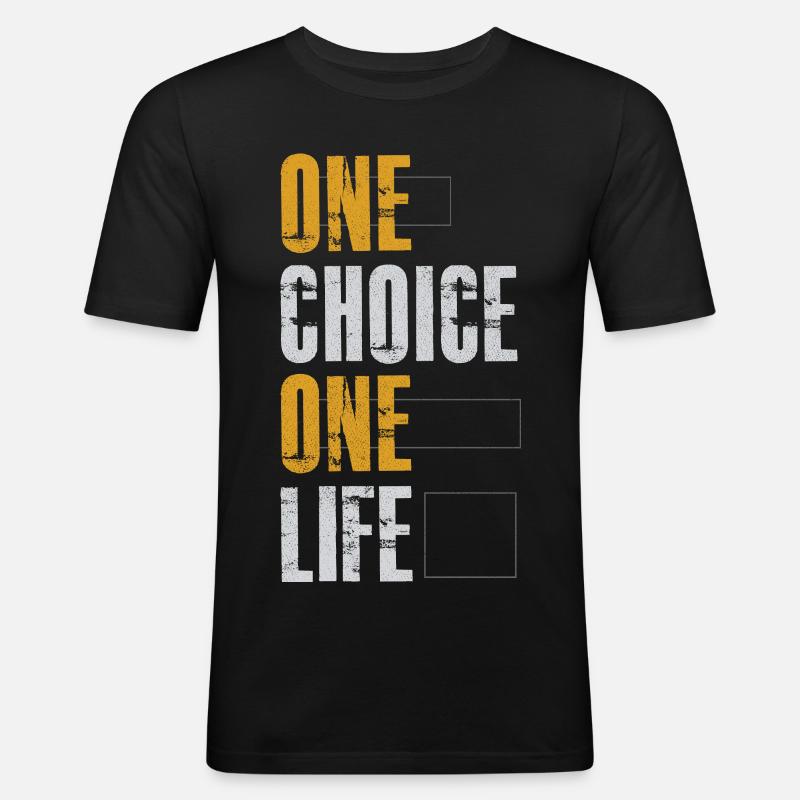 Eine Wahl, ein Leben - Männer Slim Fit T-Shirt - Schwarz
