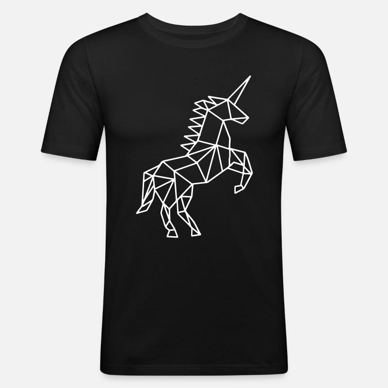 Unicorn - Männer Slim Fit T-Shirt - Schwarz