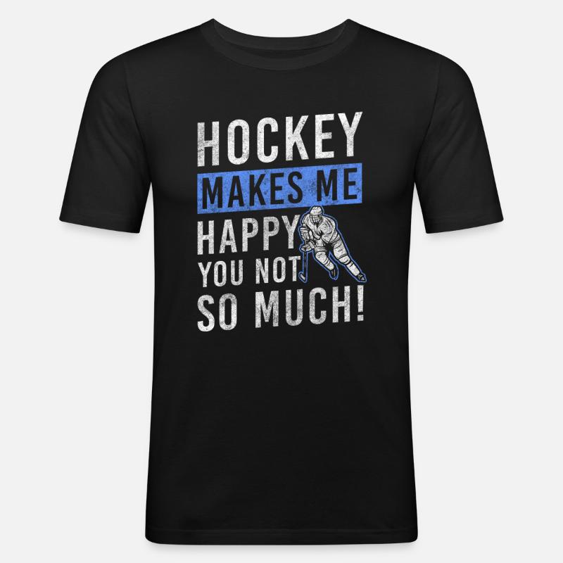 Eishockey Puck Training Mannschaft - Männer Slim Fit T-Shirt - Schwarz