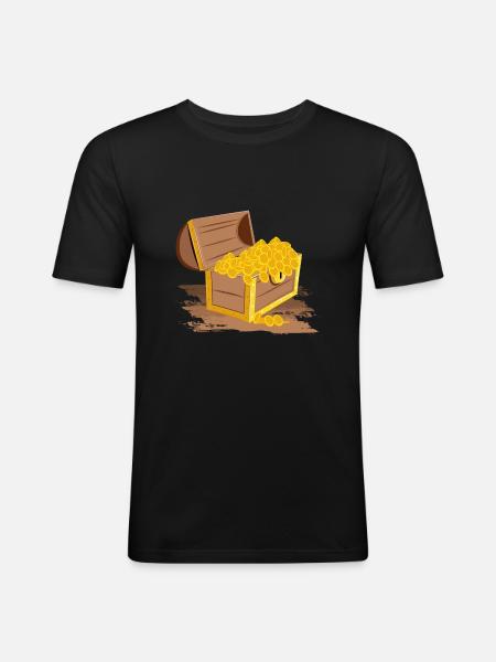 treasure chest - Men's Slim Fit T-Shirt - black