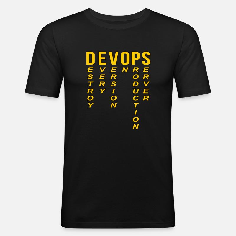 Devops Definition of Technical Computer - Men's Slim Fit T-Shirt - black
