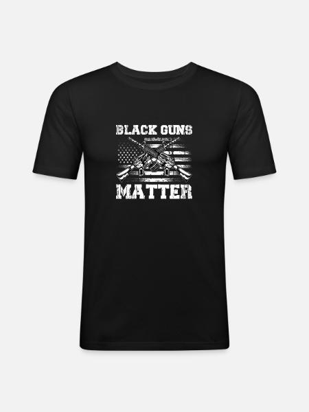 Black Guns Matter - T-shirt près du corps Homme - noir