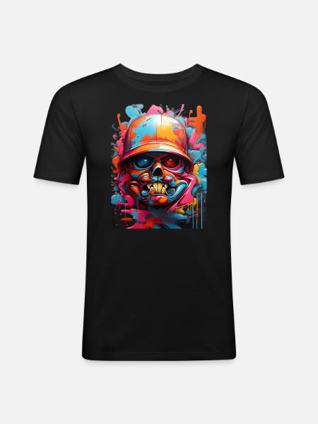 Graffiti style3 - Men's Slim Fit T-Shirt - black