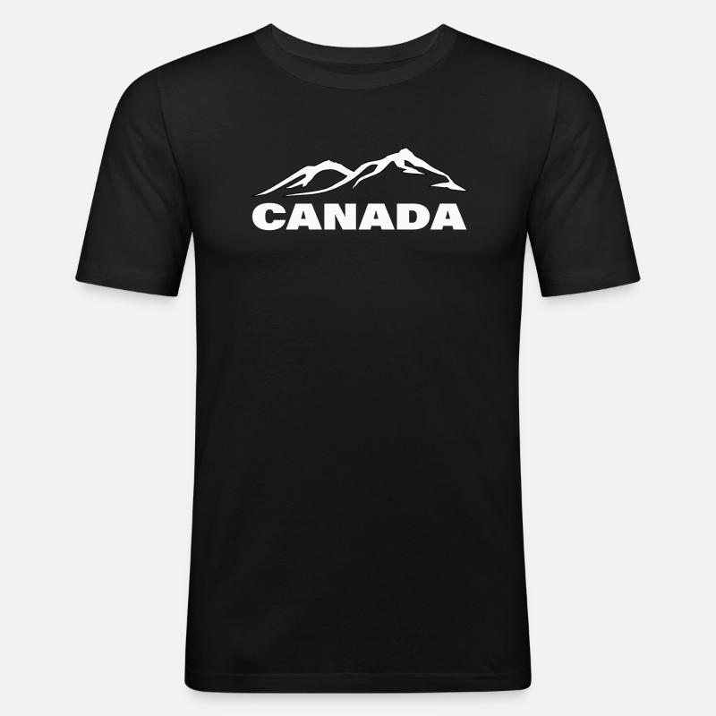 CANADA - Männer Slim Fit T-Shirt - Schwarz