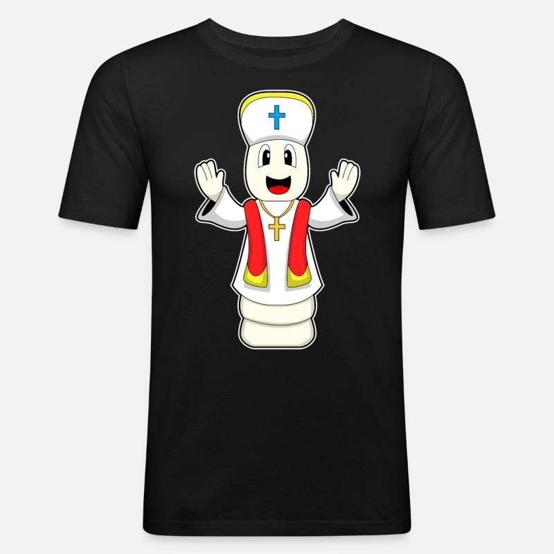 Chess Piece Bishop Chess - Men's Slim Fit T-Shirt - black