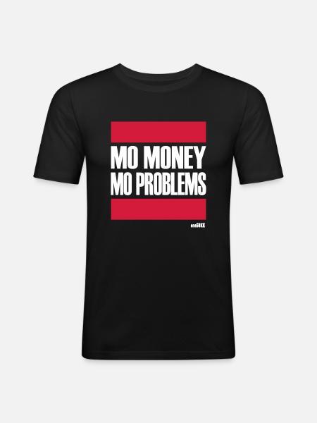 PROBLÈMES PLUS PLUS D'ARGENT - T-shirt près du corps Homme - noir