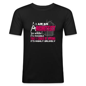 Architekt Ich bin ein Architekt - Männer Slim Fit T-Shirt - Schwarz - Vorne - Nik (191cm)