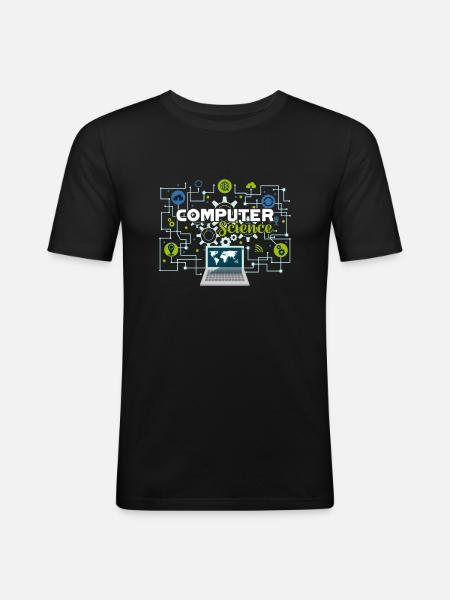 Computer Science Proud Computer Science - Men's Slim Fit T-Shirt - black