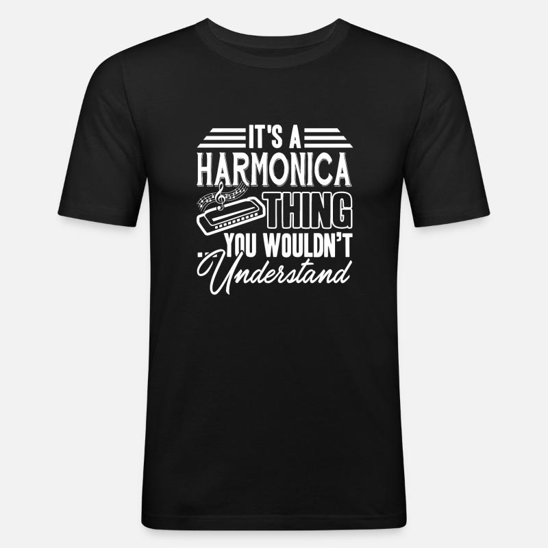 Harmonica It's A Harmonica Thing - Men's Slim Fit T-Shirt - black