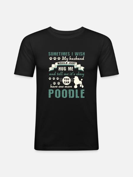Caniche câlin mon caniche - T-shirt près du corps Homme - noir