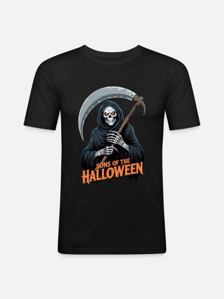Halloween Grim Reaper - Men's Slim Fit T-Shirt - black