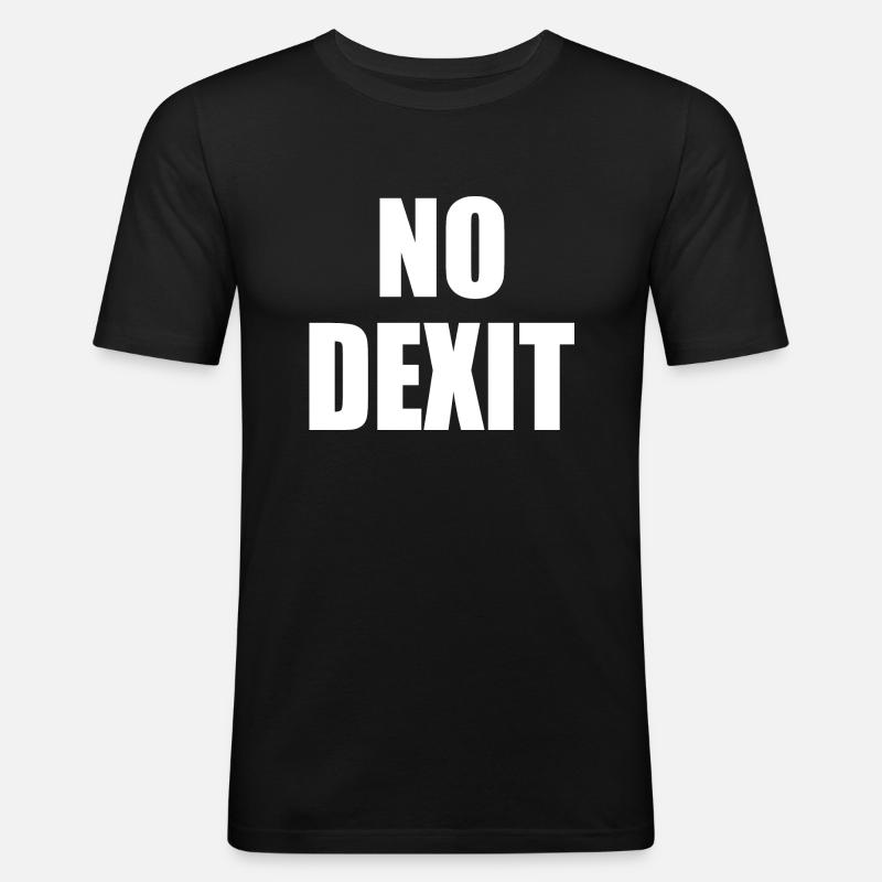 No dexit - Männer Slim Fit T-Shirt - Schwarz