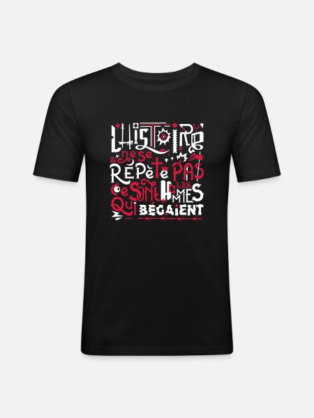 Omnis Repetita - T-shirt près du corps Homme - noir