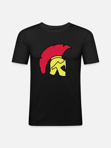 Spartan Helmet - Men's Slim Fit T-Shirt - black