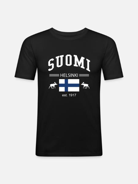 Finland - Men's Slim Fit T-Shirt - black