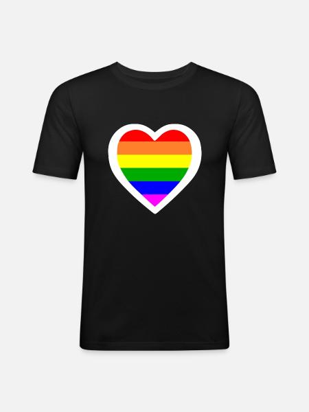 Lgbtq - Men's Slim Fit T-Shirt - black
