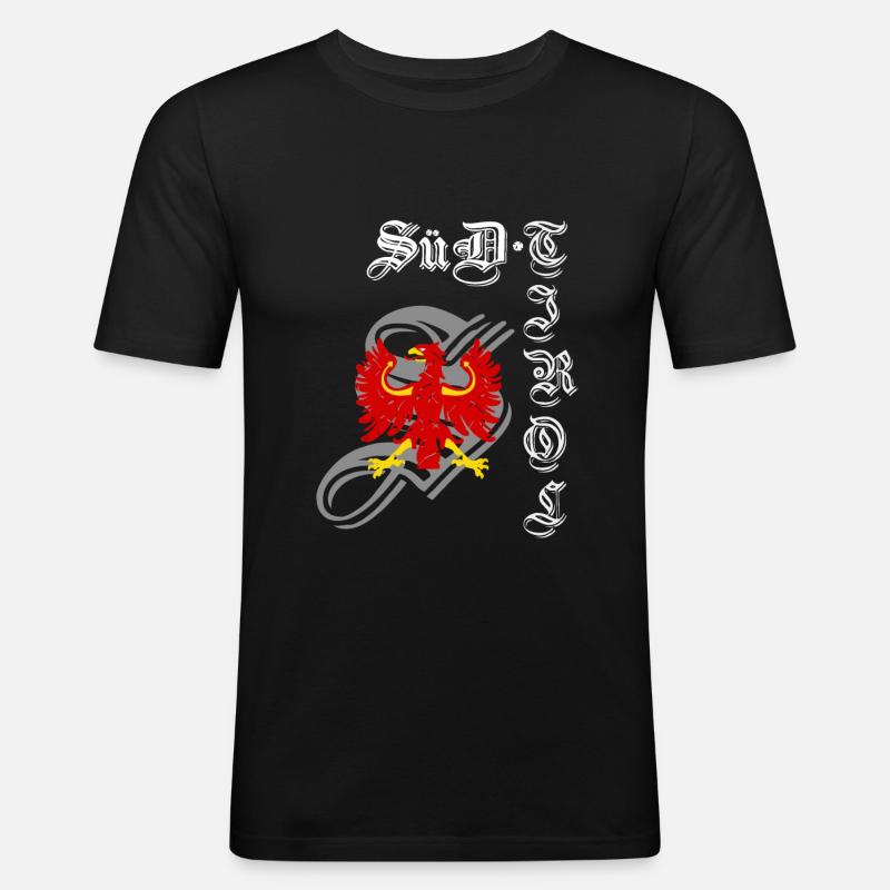 Südtirol - Männer Slim Fit T-Shirt - Schwarz
