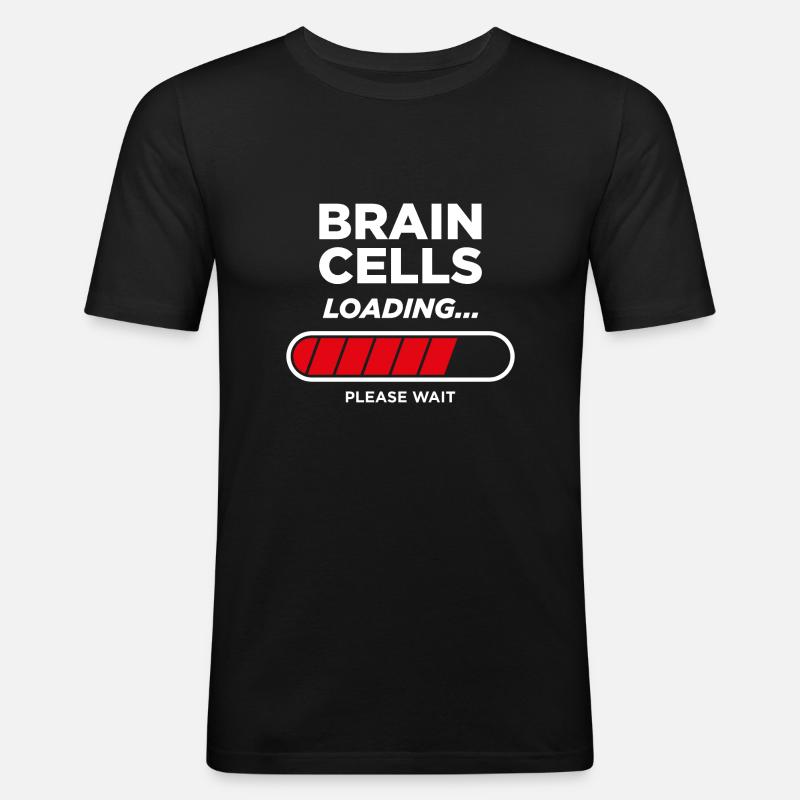 Brain Cells Loading - Men's Slim Fit T-Shirt - black
