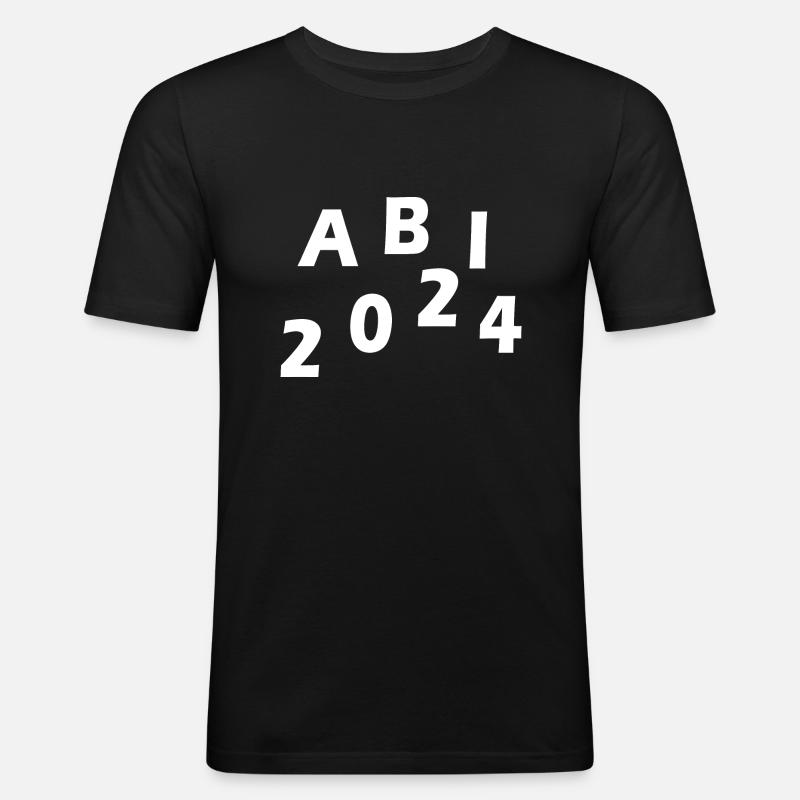 Abi 2024 - Männer Slim Fit T-Shirt - Schwarz