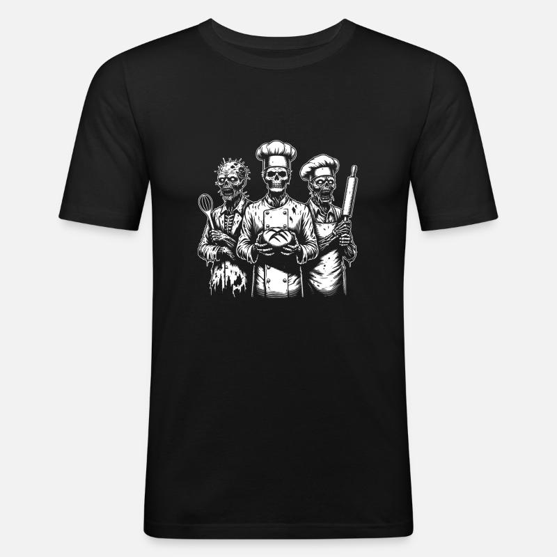 Baking Dead - backende Zombies - Men's Slim Fit T-Shirt - black