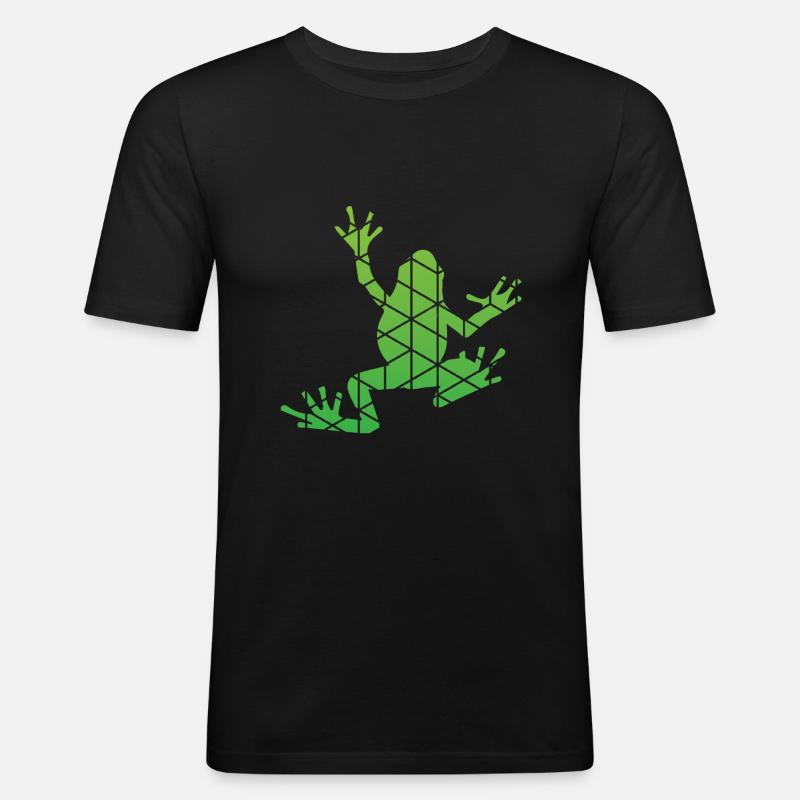 Froschstieg - Männer Slim Fit T-Shirt - Schwarz