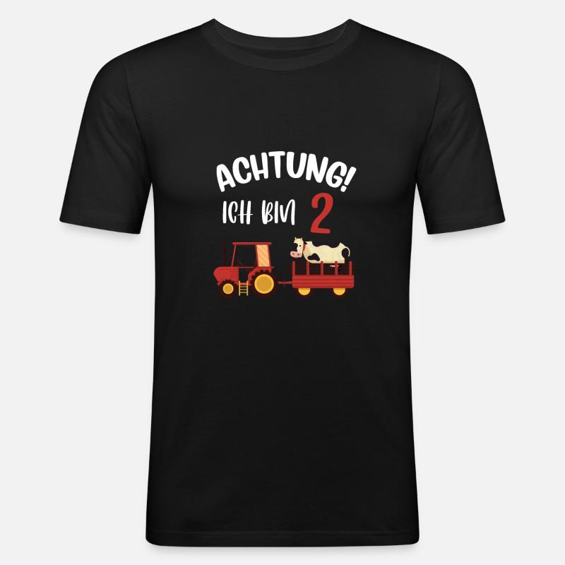 Traktor ich bin 2 - Männer Slim Fit T-Shirt - Schwarz
