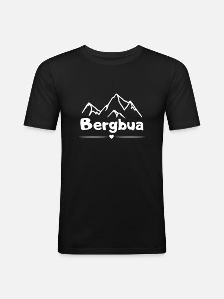 Bergbua - Männer Slim Fit T-Shirt - Schwarz