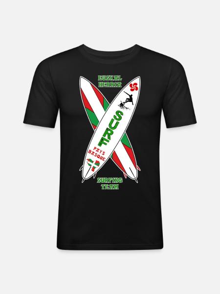 Basque surfing team 19 - T-shirt près du corps Homme - noir