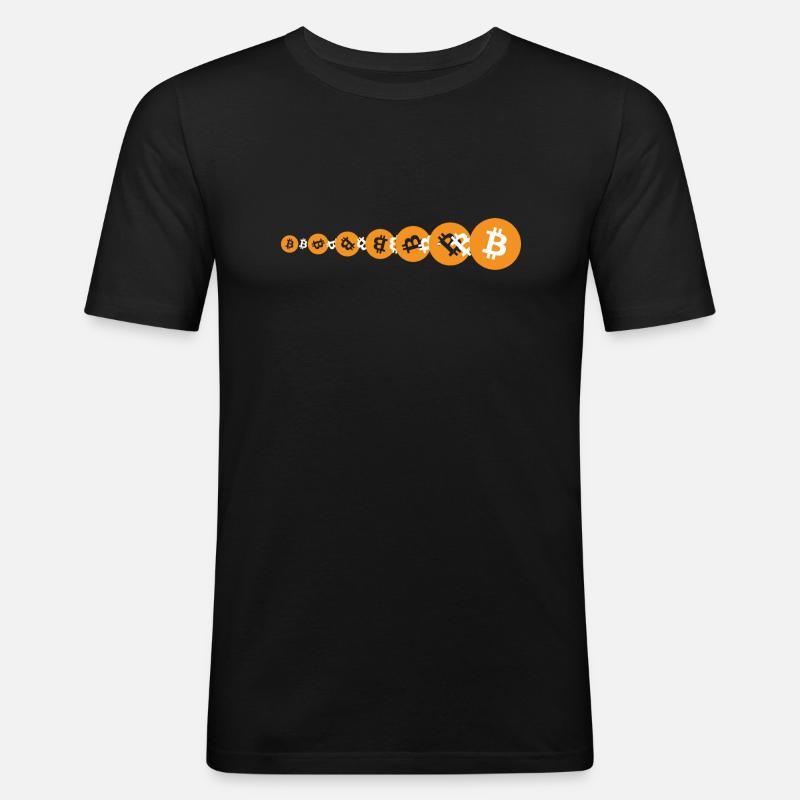 Bitcoin BTC Evolution - Men's Slim Fit T-Shirt - black