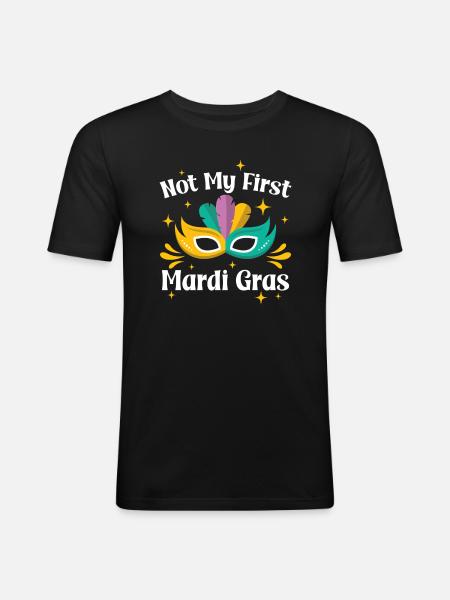 Pas mon premier Mardi Gras - T-shirt près du corps Homme - noir