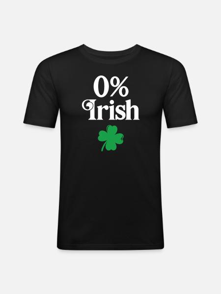 0% Irish - Men's Slim Fit T-Shirt - black