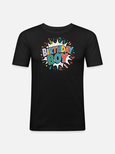 Birthday Boy - Men's Slim Fit T-Shirt - black