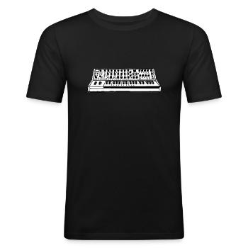 Analog synthesizer - Men's Slim Fit T-Shirt - black - Front - Nik (191cm)