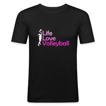Beach volley - T-shirt près du corps Homme - noir - Devant - Nik (191cm)
