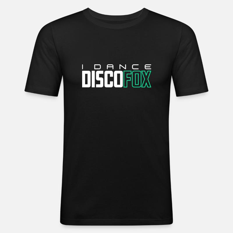 Ich Tanze Discofox - Männer Slim Fit T-Shirt - Schwarz