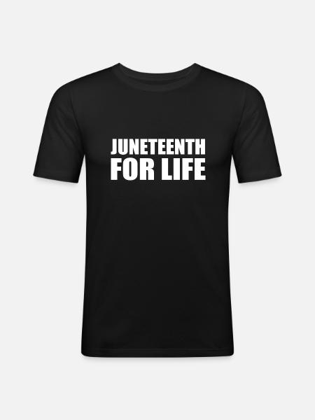 juneteenth - Men's Slim Fit T-Shirt - black