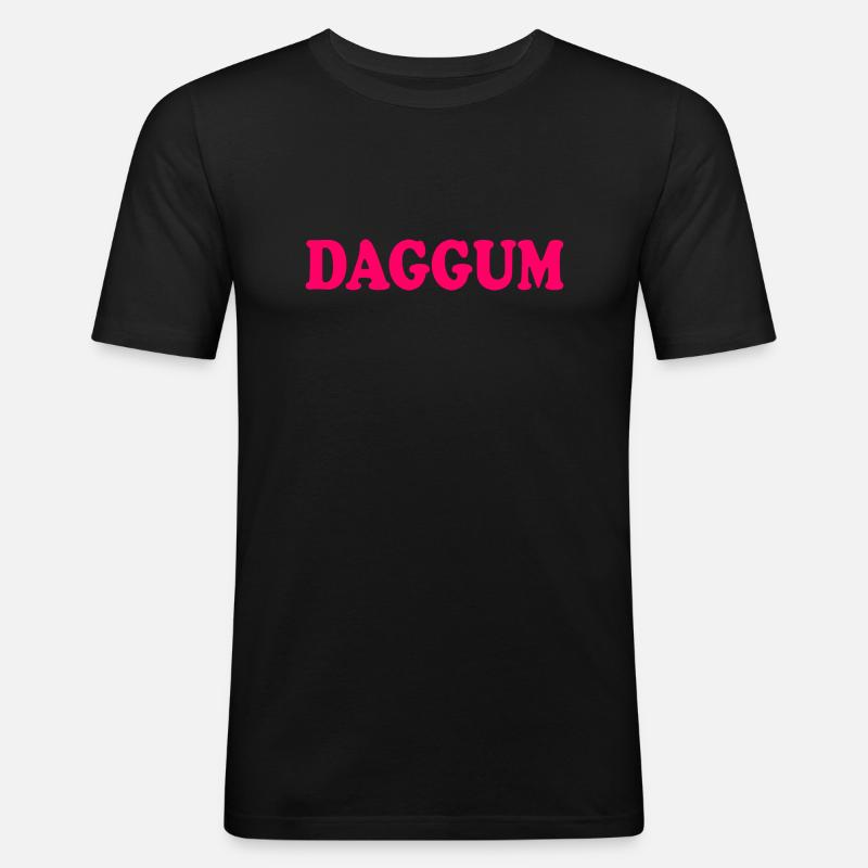 Daggum - Männer Slim Fit T-Shirt - Schwarz