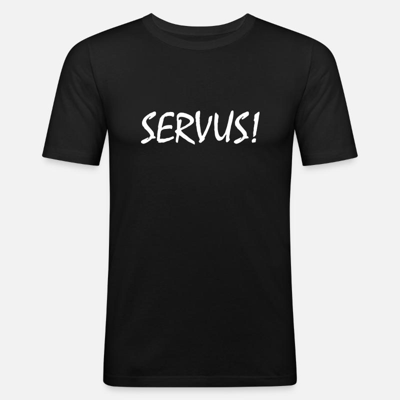 Servus - Männer Slim Fit T-Shirt - Schwarz