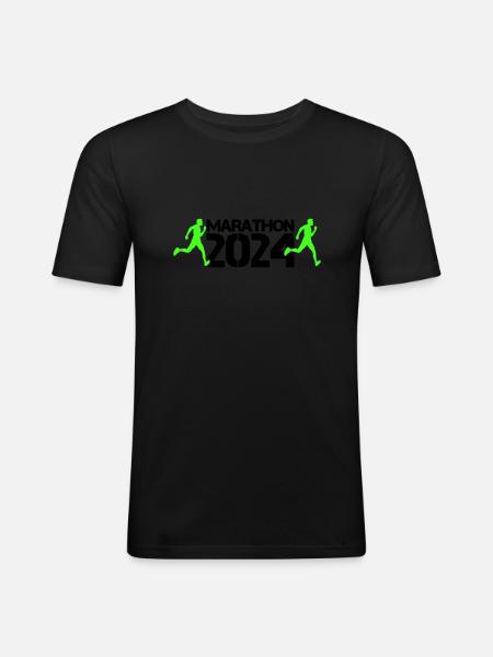 Marathon 2024 - Men's Slim Fit T-Shirt - black