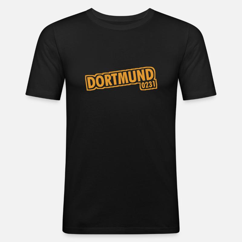 Dortmund - 0231 - Area Code - Men's Slim Fit T-Shirt - black