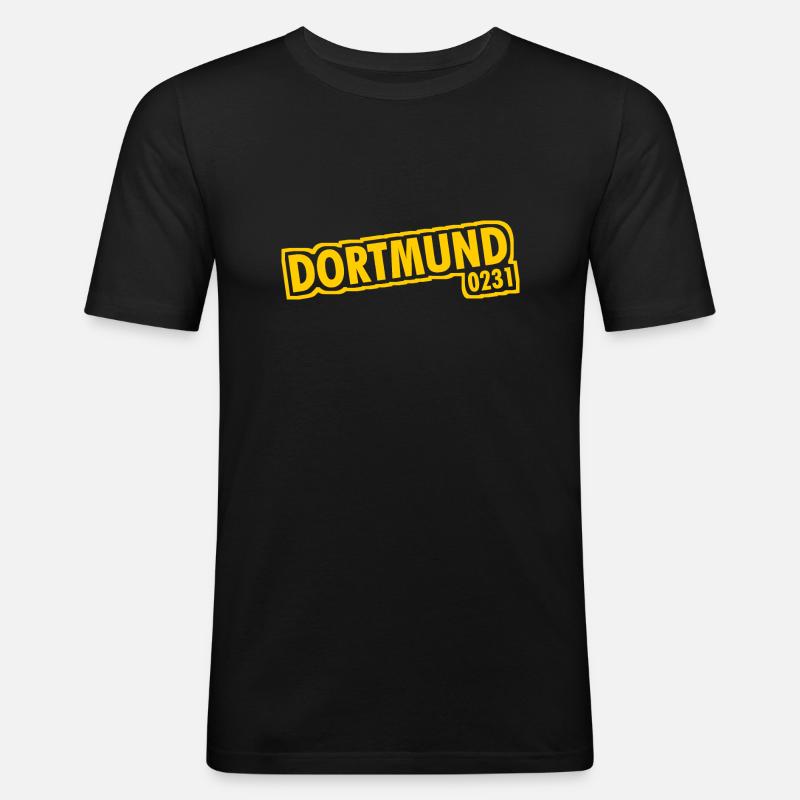 Dortmund - 0231 - Area Code - Men's Slim Fit T-Shirt - black