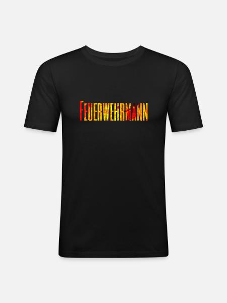 Firefighter - Profession - Fire Brigade - Men's Slim Fit T-Shirt - black