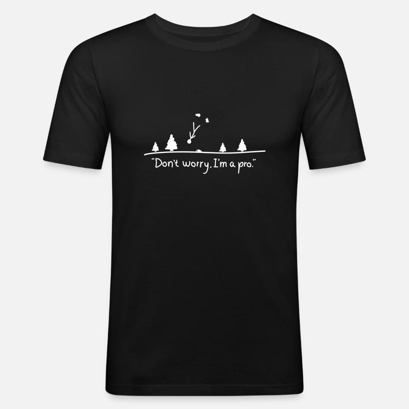 Inline Skating Geschenk - Männer Slim Fit T-Shirt - Schwarz