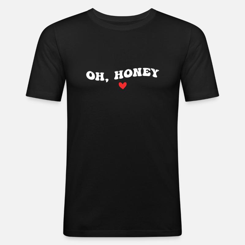 Oh, Schatz - Männer Slim Fit T-Shirt - Schwarz