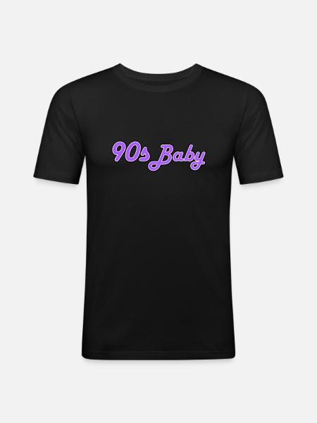 90's baby - Men's Slim Fit T-Shirt - black