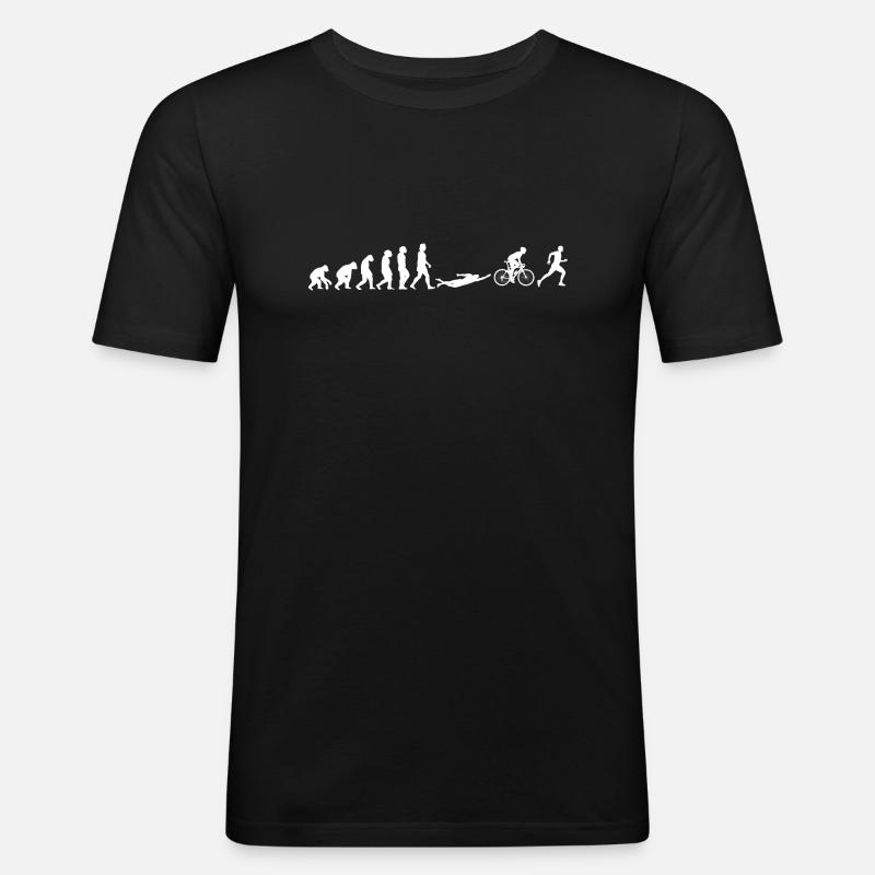 Triathlon Course à pied, natation, cyclisme Evolution - T-shirt près du corps Homme - noir