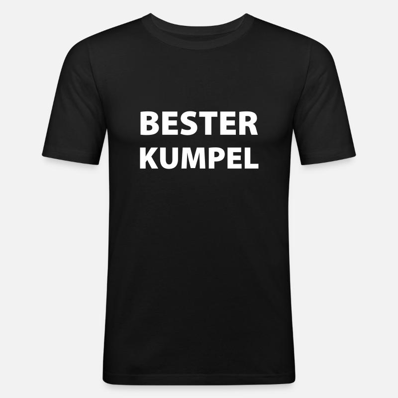 Bester Kumpel - Männer Slim Fit T-Shirt - Schwarz