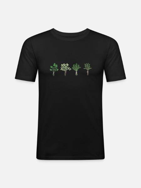 Parsley, sage, rosemary and thyme - Men's Slim Fit T-Shirt - black